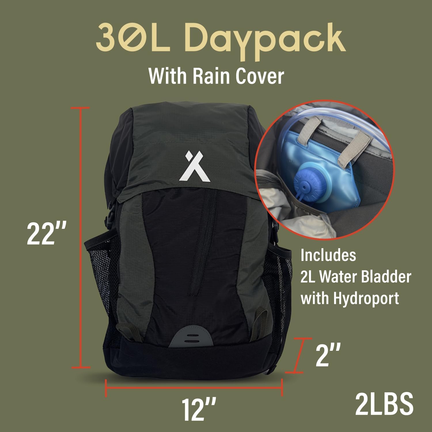 30L Hiking Hydration Backpack