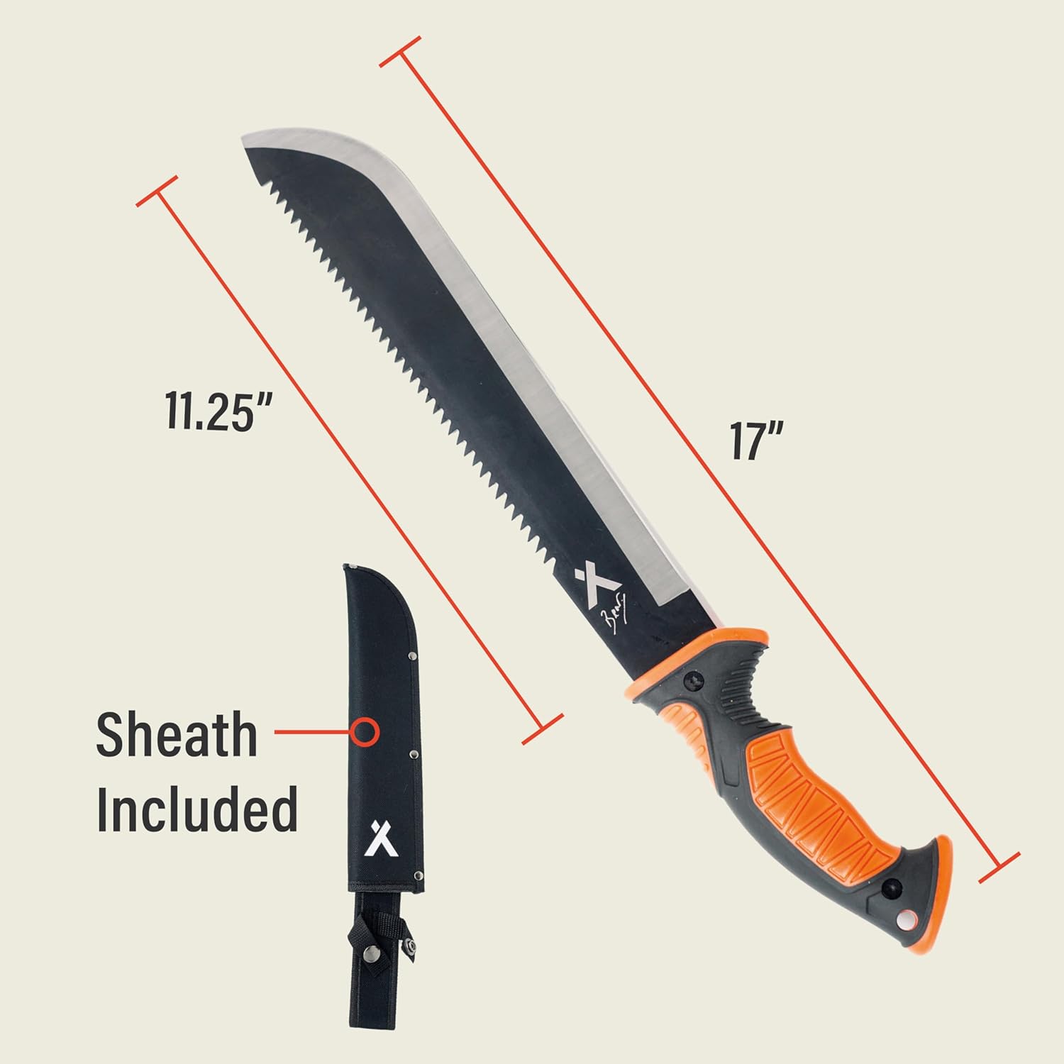 Survival Machete with Saw